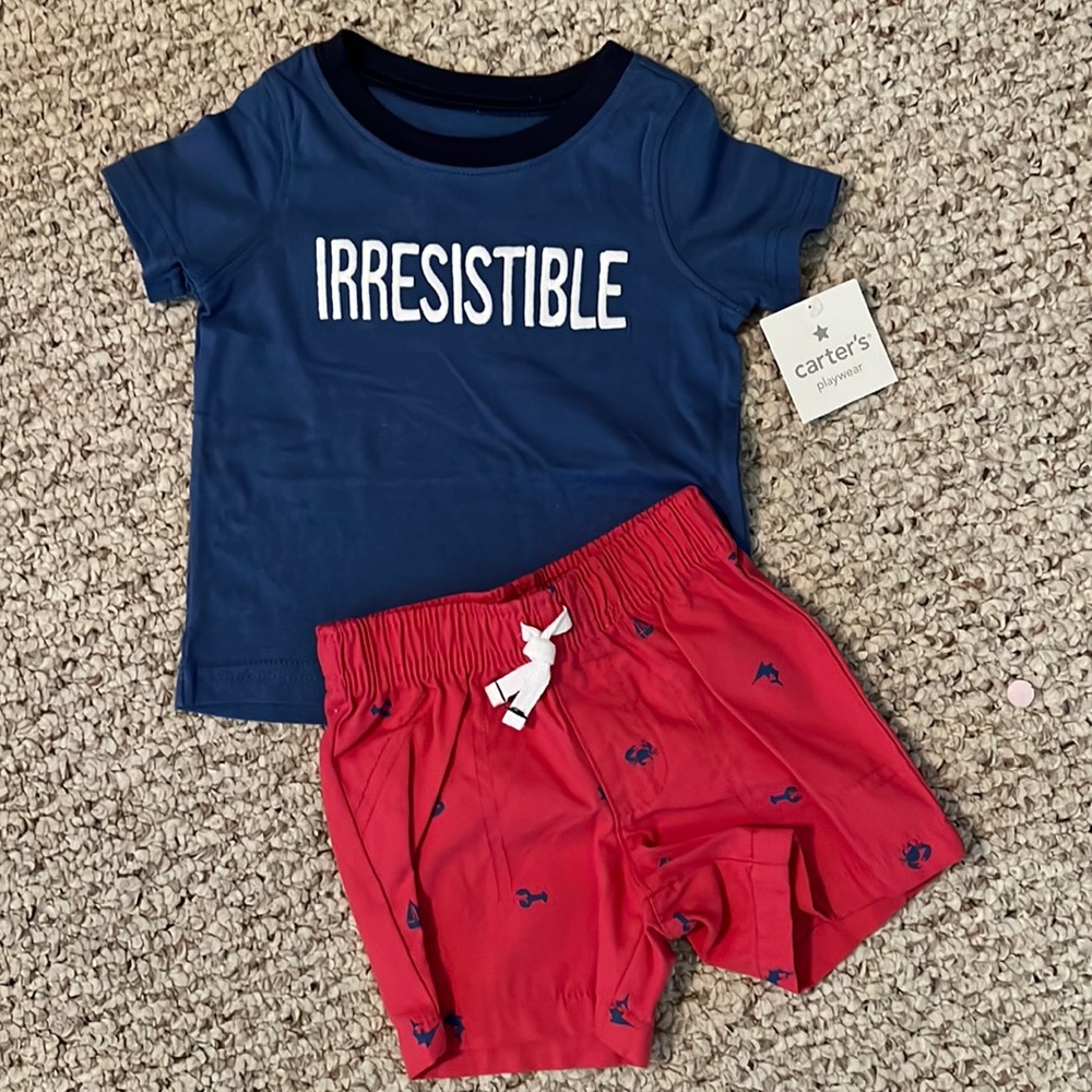 Carters boys 2-piece set. Size 12 months.